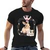 Cute Bunny TShirt Art Pattern Printed Casual Top