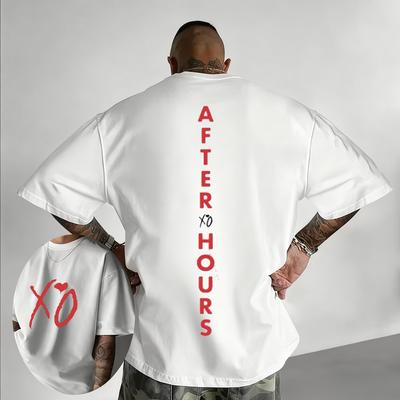 The Weeknd Xo After Hours Buchstabenaufdruck Herren Harajuku Mode Trend Hip-Hop Kleidung Sommerdruck 100% Reine Baumwolle T-Shirt