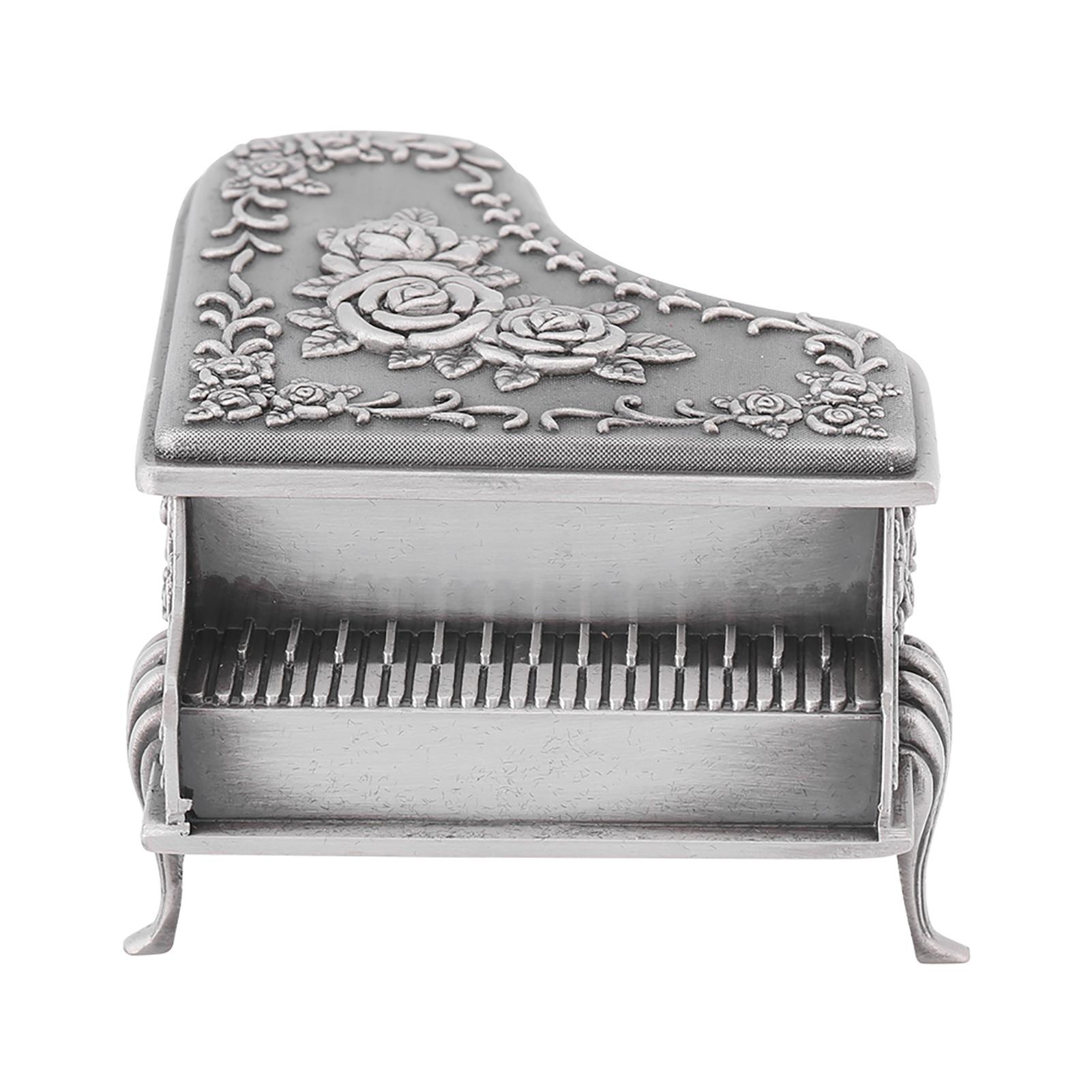 

Фортепианный цветок розы резной цинковый сплав шкатулка для хранения ювелирных изделий