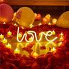 1pc LOVE Shape LED Neon Light,USB&Battery Powered Novelty Letter Neon Night Light,For Parties, Bars,Home,Bedroom,Room Wall Decor
