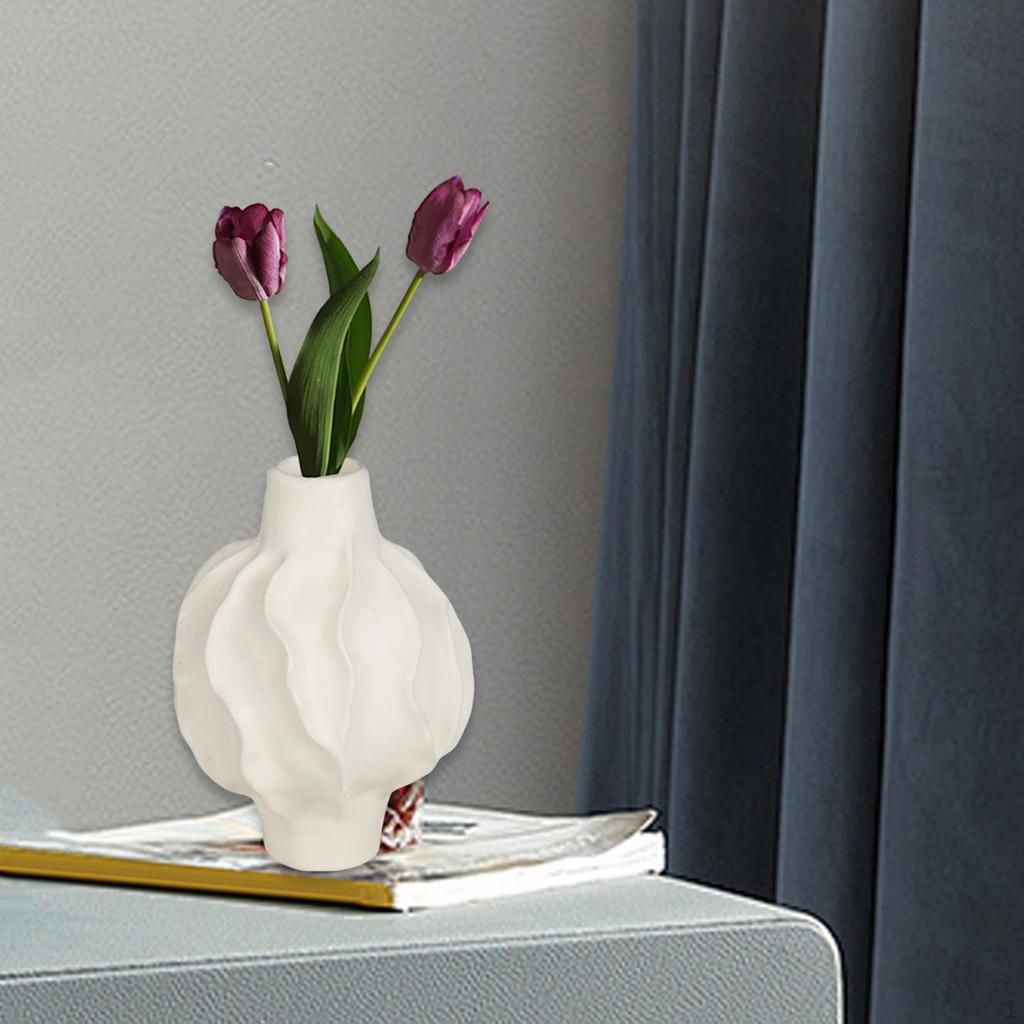 Ceramic Vase Flowerpot Houseplant Holder Photo Prop Ornament Desktop Simple for Bedroom Hallway