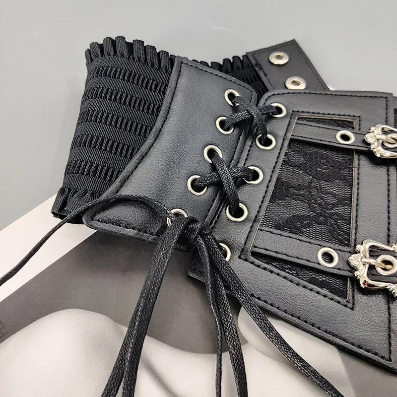 Damen Vintage Gotisches Spitze Elastischer Korsettgürtel Mode Einfarbige Kordel Punk-Accessoire Für Reife Damen Kleid Hemd Gürtel