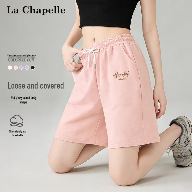 La Chapelle Women s Bear Print Drawstring Shorts 3XL