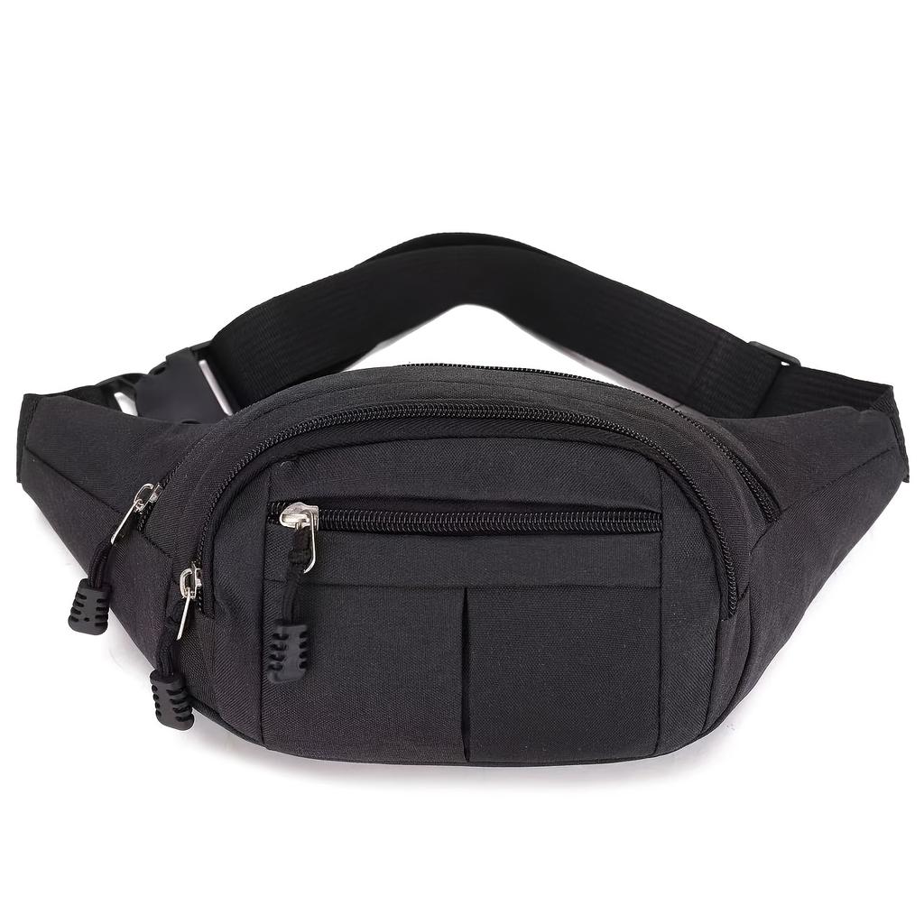 Unisex Waist Bag with Adjustable Strap Large Capacity Crossbody Chest Pack, Lightweight & Durable for Cycling, Running, Gym, Zipper Closure