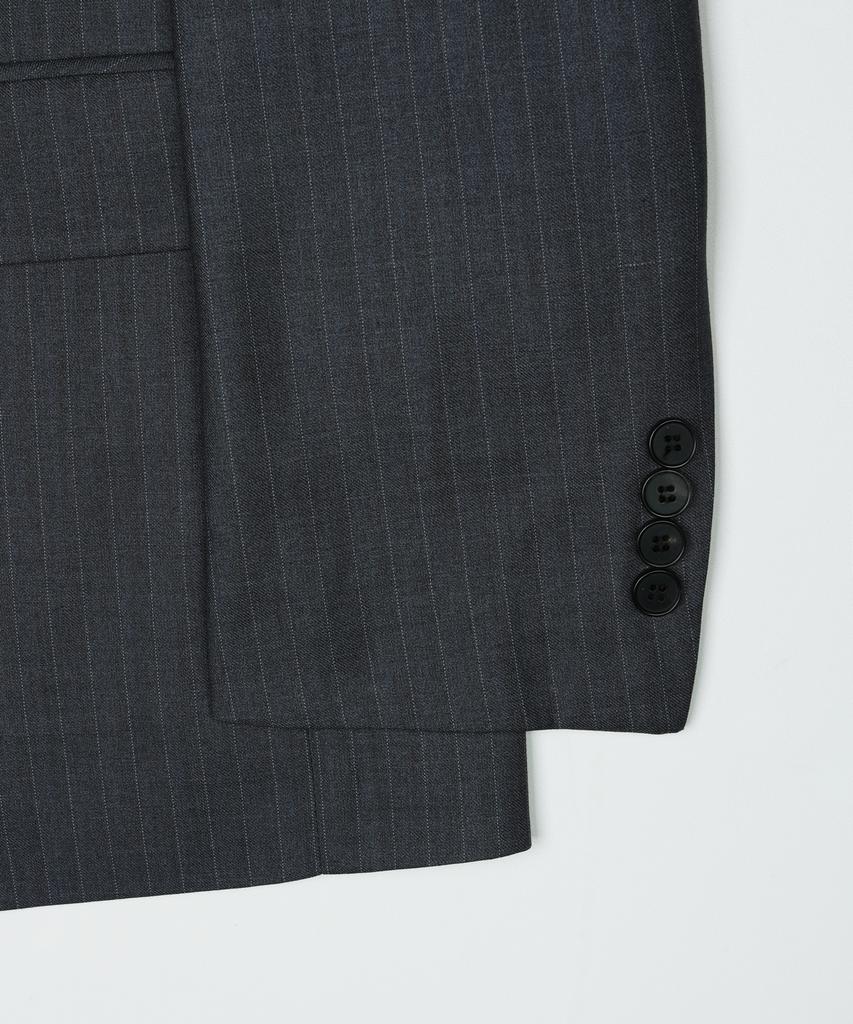 Prairie Striped Single Blazer (Gray)