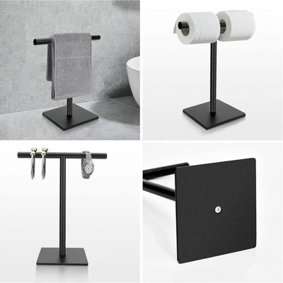 Stainless Steel Bath Towel Stand Modern Style Movable Bathroom Towel Hanger Free-Standing Waterproof Hand Towel Holder Bedroom