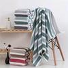 8pcs Set, No Hair Loss, Super Water Absorption, Super Soft Five-Star Hotel Standard Two-Color Striped Interval Bath Towel Combination