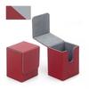 Fashion PU Leather Card Deck Box Flannel Collection Window Collection Box Game Card Organizer Children