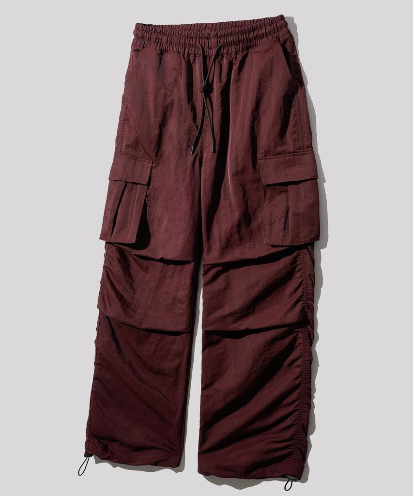 Jemeot Trap Parachute Cargo Pants 5-Piece Set Wine Solp2526
