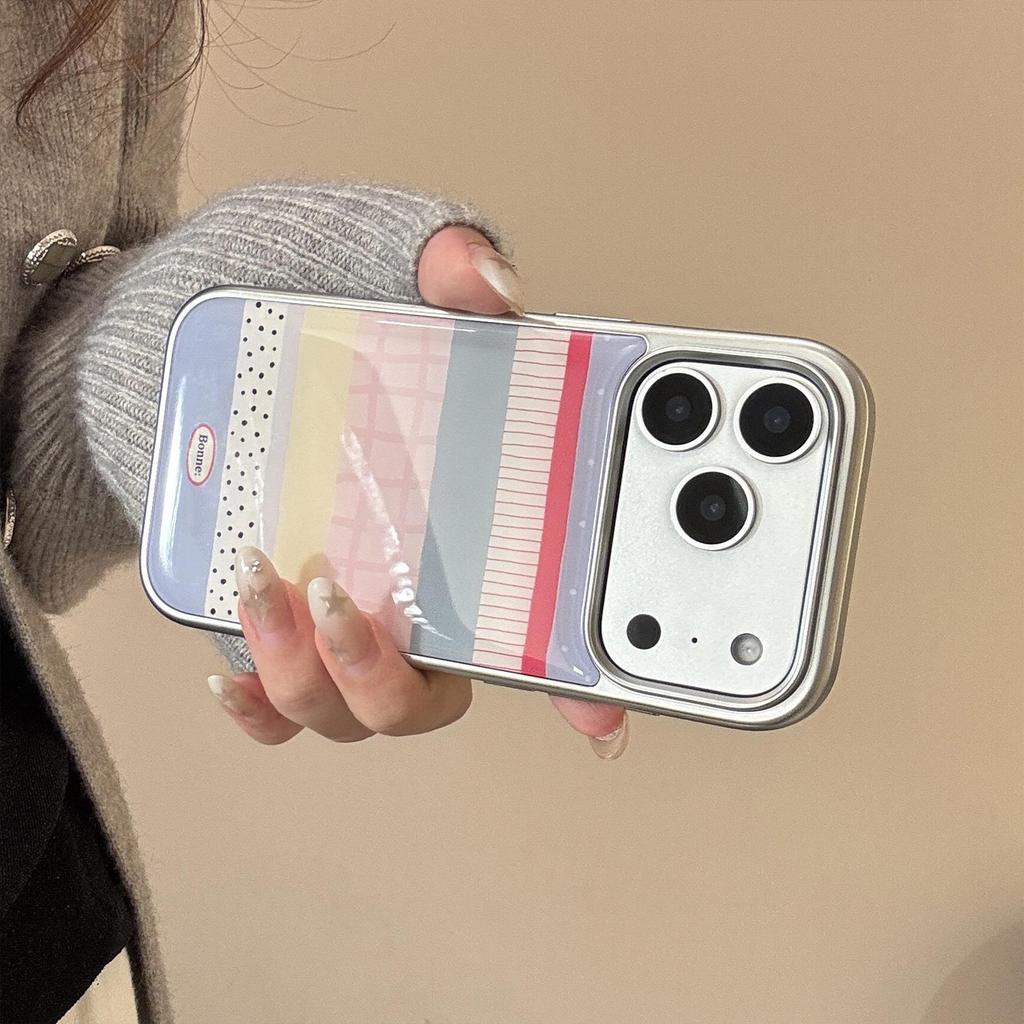 Bunte gestreifte Handyhülle für iPhone 17 und iPhone 17 Pro Max