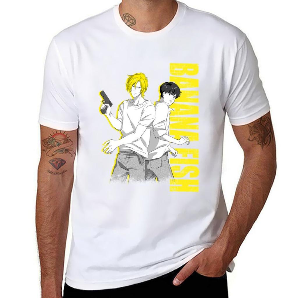 Banana Fish Tribute Design Gift For Fan TShirt Casual Soft Cotton Short Sleeve Tee