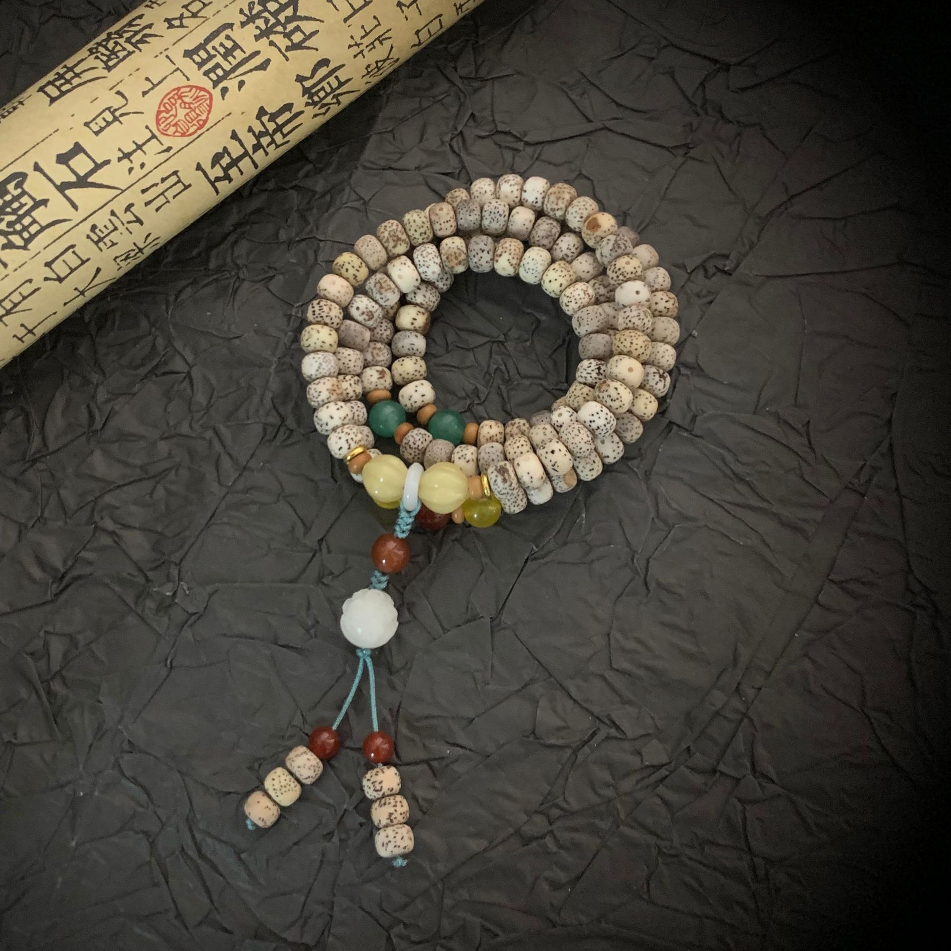 

JYL TS Bracelet Frosted Stone Style Channels Mystery & Calm Multi-layered star moon bodhi тіффані синього кольору