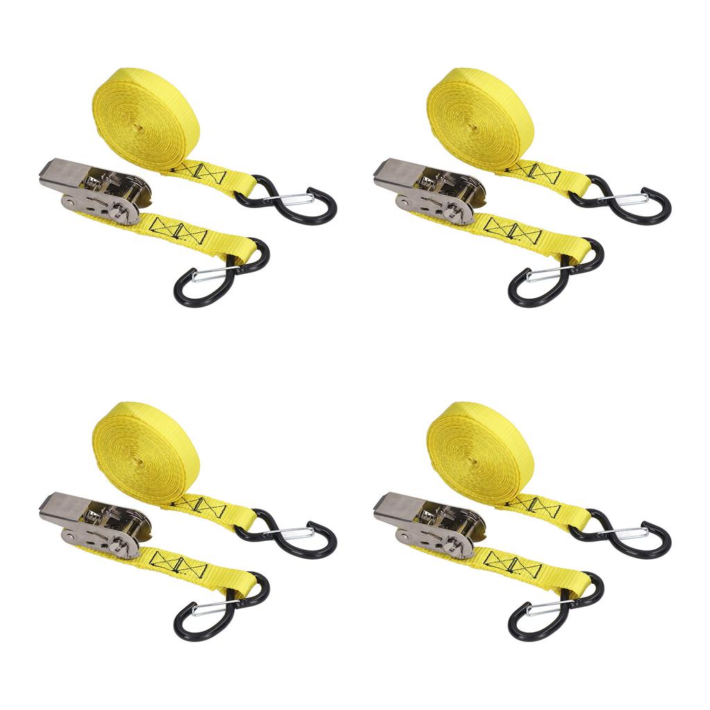 5 Meters Ratchet Straps 800kg Safe Pull Strength Cargo Tie Down Bundle Tension Belt for Ship Transportation Fixing