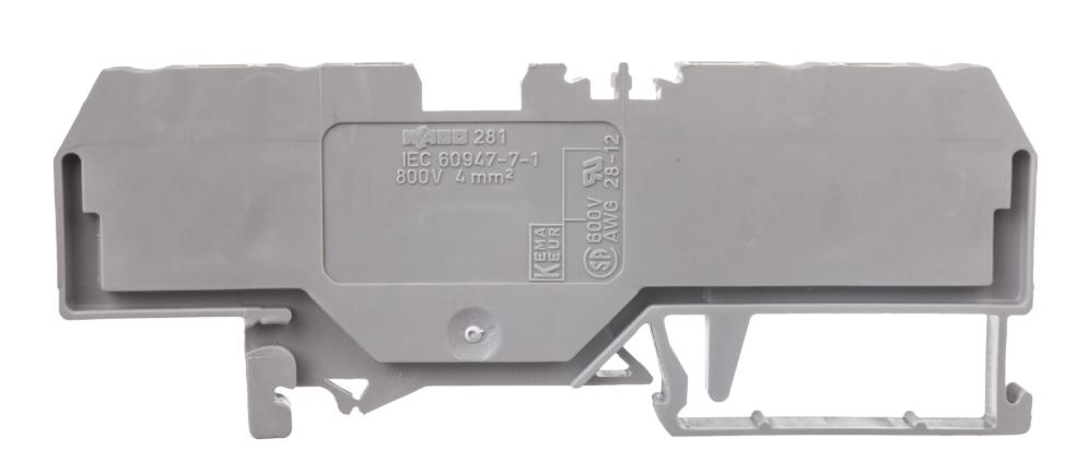 Złaczka Szynowa 4-Przewodowa 4Mm2 Szara 281-652