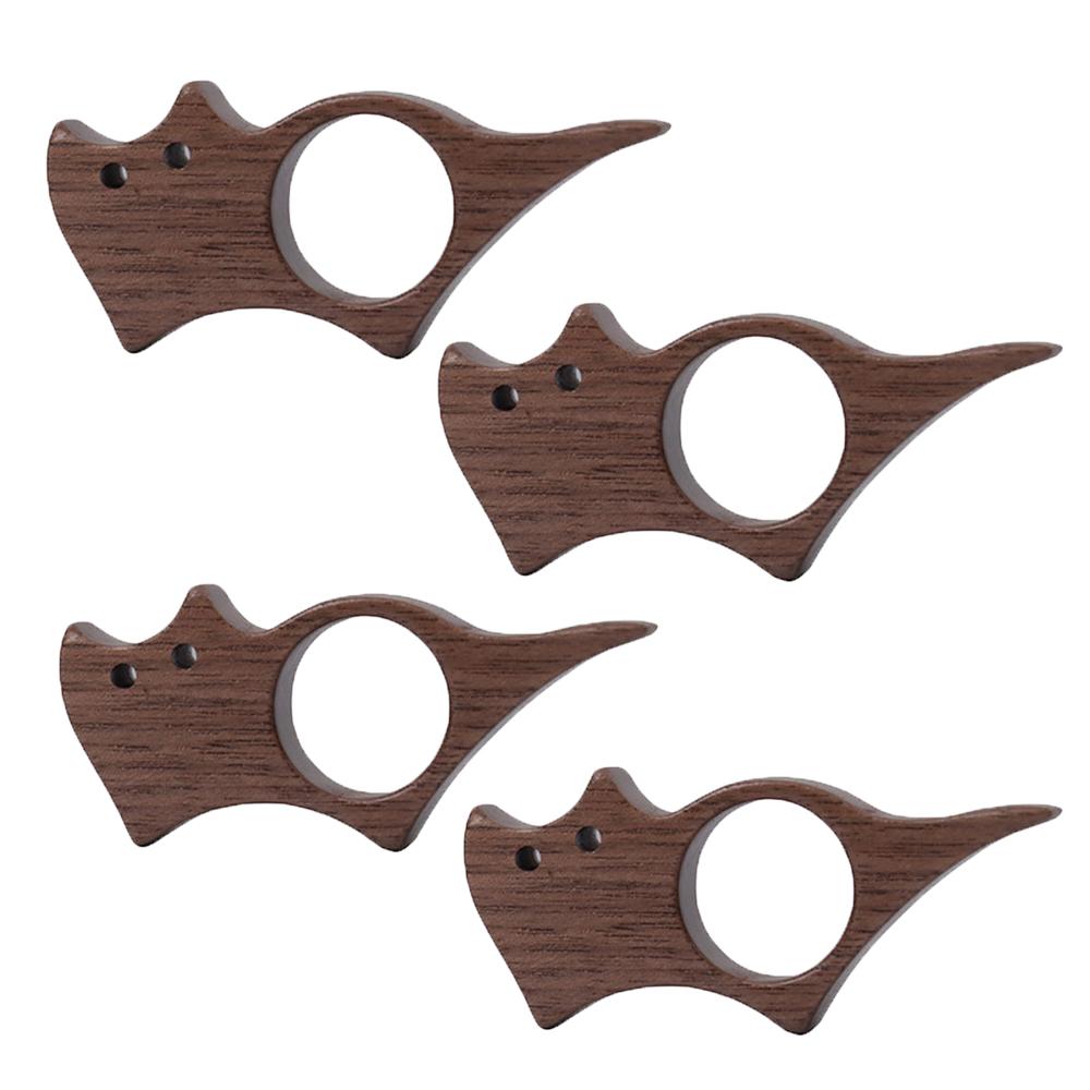 1-4pcs Wooden Pet Cat Reading Bookmark Office Book Enthusiasts Quickly Read Aid Tools One Hand Thumb Portable Study Book Clip