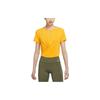 Dri Fit T-Shirts Damen Gelb Rundhals Moderate Gerade Passform DD4922-752