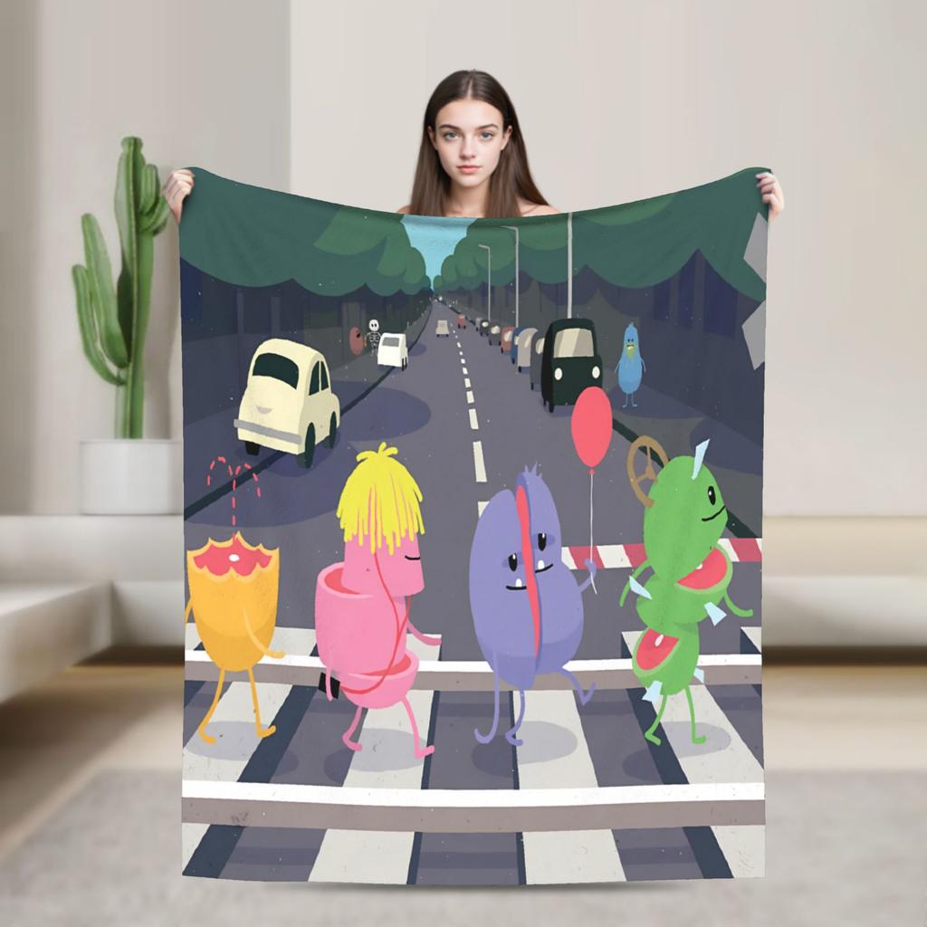 Dumb Ways To Die Blanket Soft Graphic Plush Throw Blanket For Bedroom Camping Flannel Bedspread Bed Cover