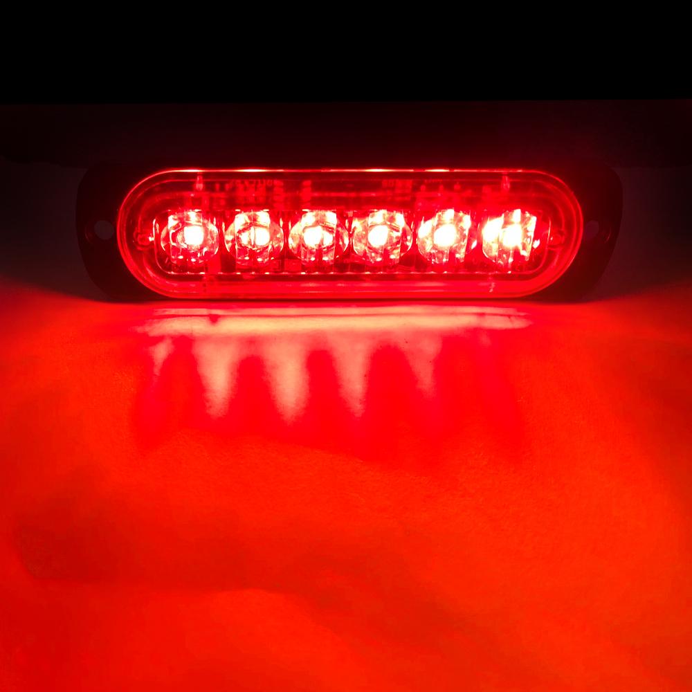 6 Led Car Strobe Warning Light Truck Flashing Strobe Emergency Grill Light White Blue Red Yellow Beacon Lamp Police Lamp 12V 24V