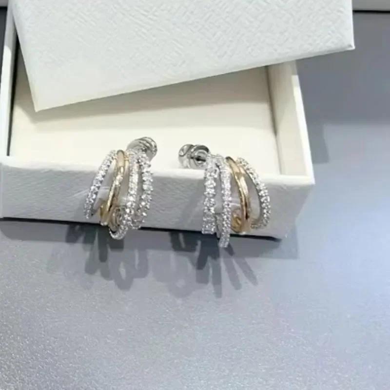 2026 New Trend Fine Jewelry Set Charming Heart Crystal Fashion Stainless Steel Necklace Earrings As a Anniversary Gift for Women