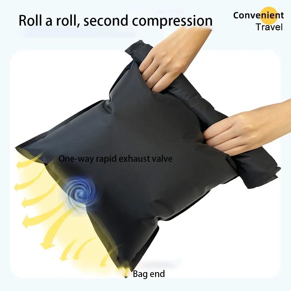 New Reusable Hand Roll Vacuum Bags Space Saver Portable Vacuum Compression Bag Dustproof Luggage Vacuum Storage Bag for Travel