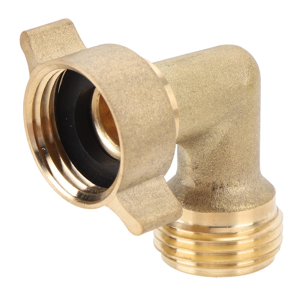 90 Degree Water Hose Elbow Solid Brass Construction 3 4inch Thread Water Inlet Adapter for RV Motorhome Trailer Marine
