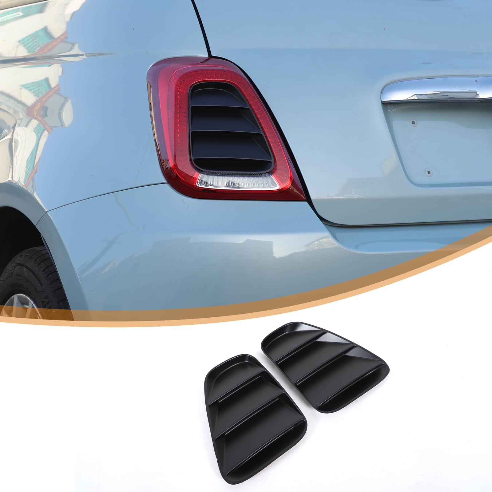 Sauicemy Fiat 500 2016-настоящее время Декоративная панель заднего фонаря Крышка заднего фонаря Защитная крышка фонаря