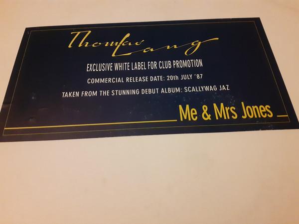 

12inch Record THOMAS LANG Me Mrs Jones VOWT2 CBS 1987 UK SoulFunk Used