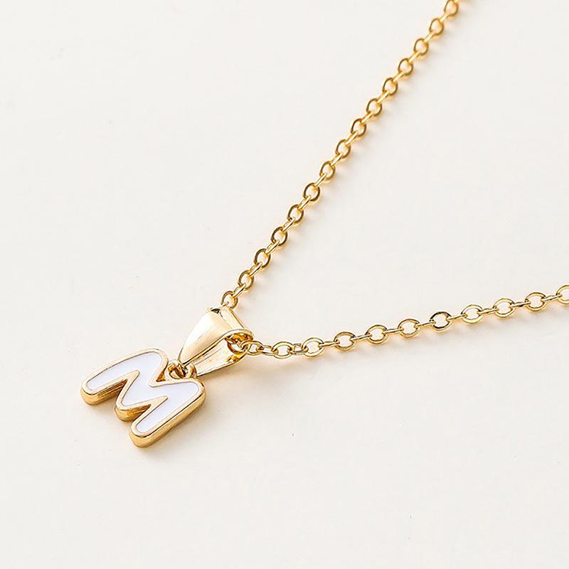 Personalized 26 Initials Charm Necklace For Women Men Premium Design Name Necklace Ladies Jewelry Gift