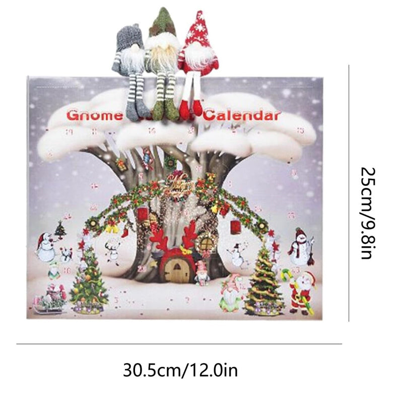 2024 Christmas Gnome Advent Calendar Decoration Props Dwarf Gnome Dolls Countdown Calenda Gift Festival Decor Christmas Calendar