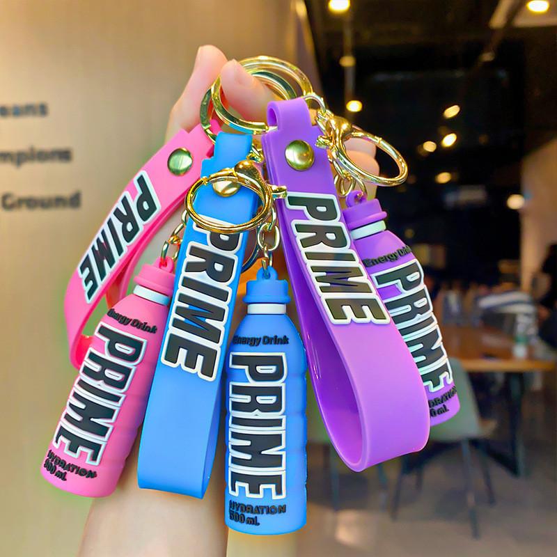Adorable Couples Cute Prime Drink Bottle Keychain Silicone Bag Charm Gift