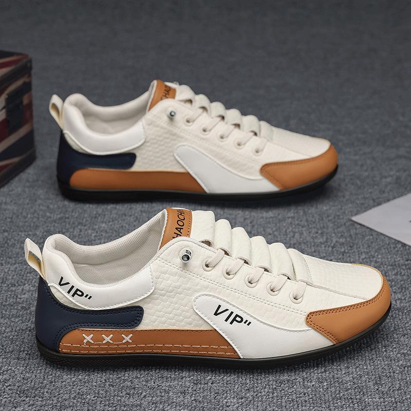 Men's Shoes Autumn One-pedal Leather Casual Board Shoes Men's Dad Driving Shoes Sports Trendy Shoes