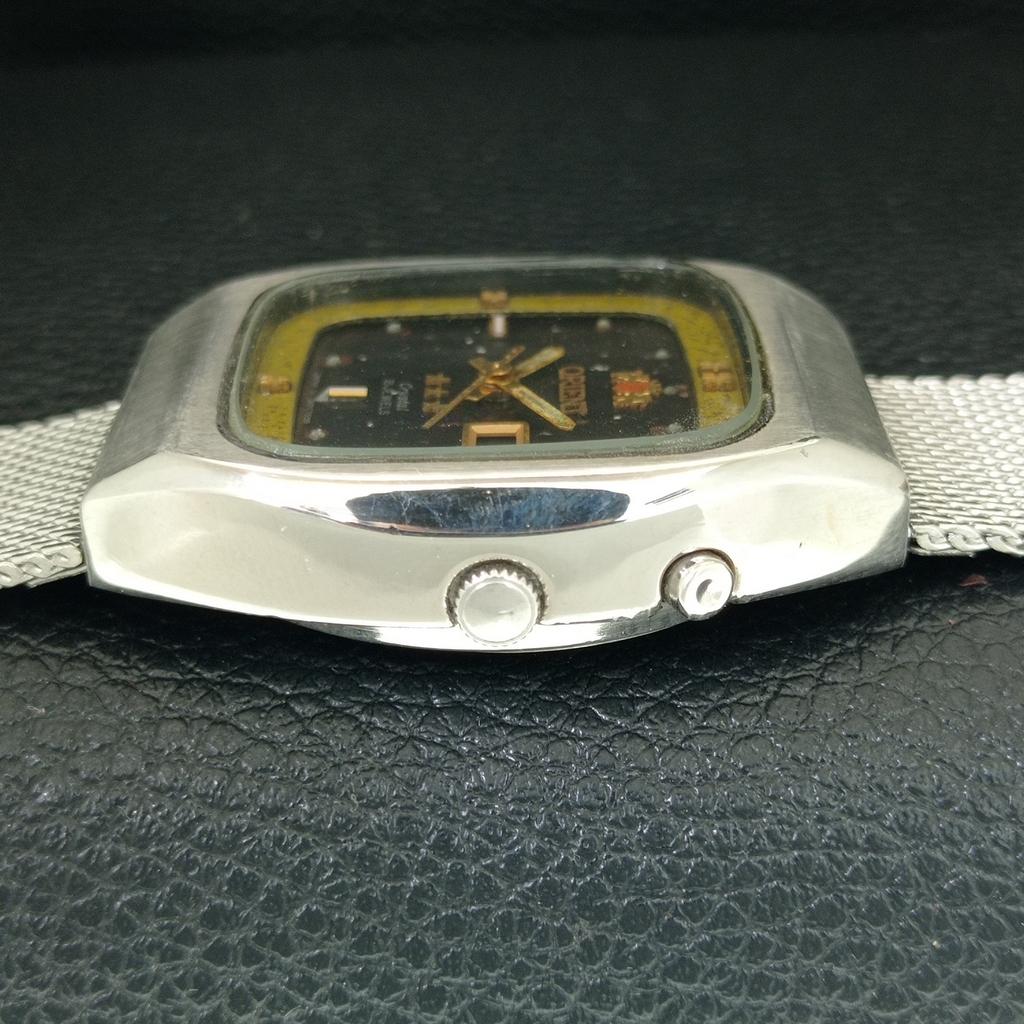 ORIENT CRYSTAL AUTOMATIC 48741 JAPAN MENS VINTAGE ORIGINAL DIAL WATCH a704987-1