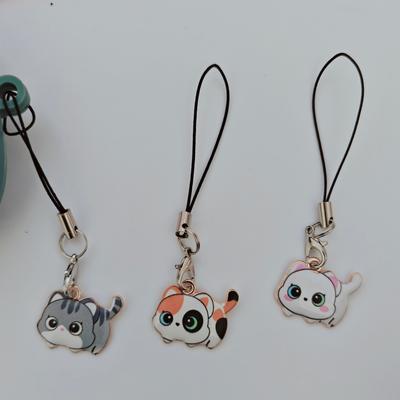 Soft and Cute Cat Phone Lanyard, Keychain Phone Chain Bag Accessory Pendant, 5 Styles of Cat Phone Lanyards, Multifunctional Decorative Pendant