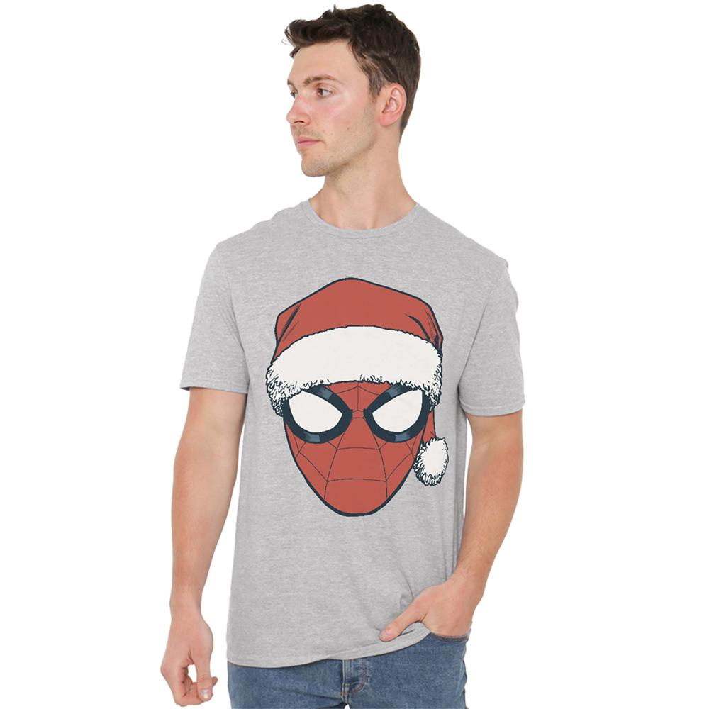Spider-Man Unisex Adult Santa Hat Christmas T-Shirt