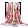 Fashion Scarves For Women Print Silk Satin Head Scarf Female 90cmx90cm Luxury Brand Square Shawl Large Hijab Scarfs For Ladies