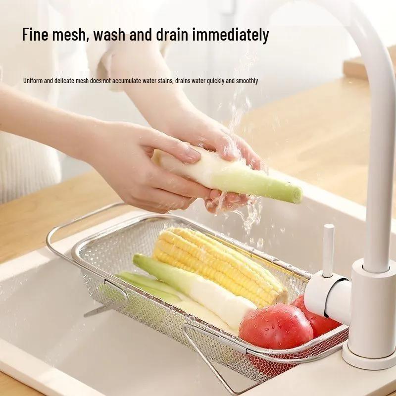 Extendable Sink Drain Basket - Large 2-Pack