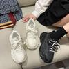 Dad Shoes Girl 2025 Autumn New Wheat Ear Woven Platform Casual Versatile Sneakers