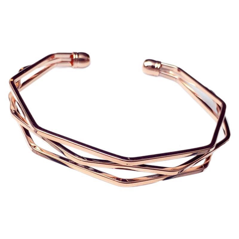 Armbånd i koreansk stil med geometriske former: Fem lag med trelags åpent design