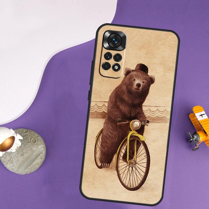 Cute Cartoon Bear Case For Xiaomi Redmi Note 14 13 Pro 12 9 10 11 Pro 10S 11S 12S Redmi 14C 13C 10C 12C Cover