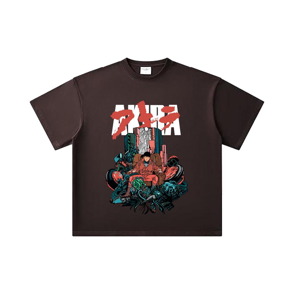 260 GSM Double Yarn 32 Count 100% Cotton Akira V1 Print Unisex Heavy Cotton T Shirt