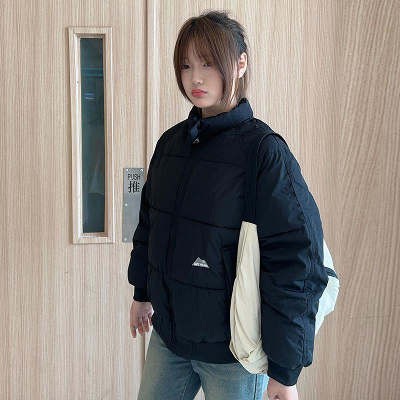 2025 winter new padded clothes women's Korean ins warm, comfortable, simple and versatile bread jacket thickened cotton jacket