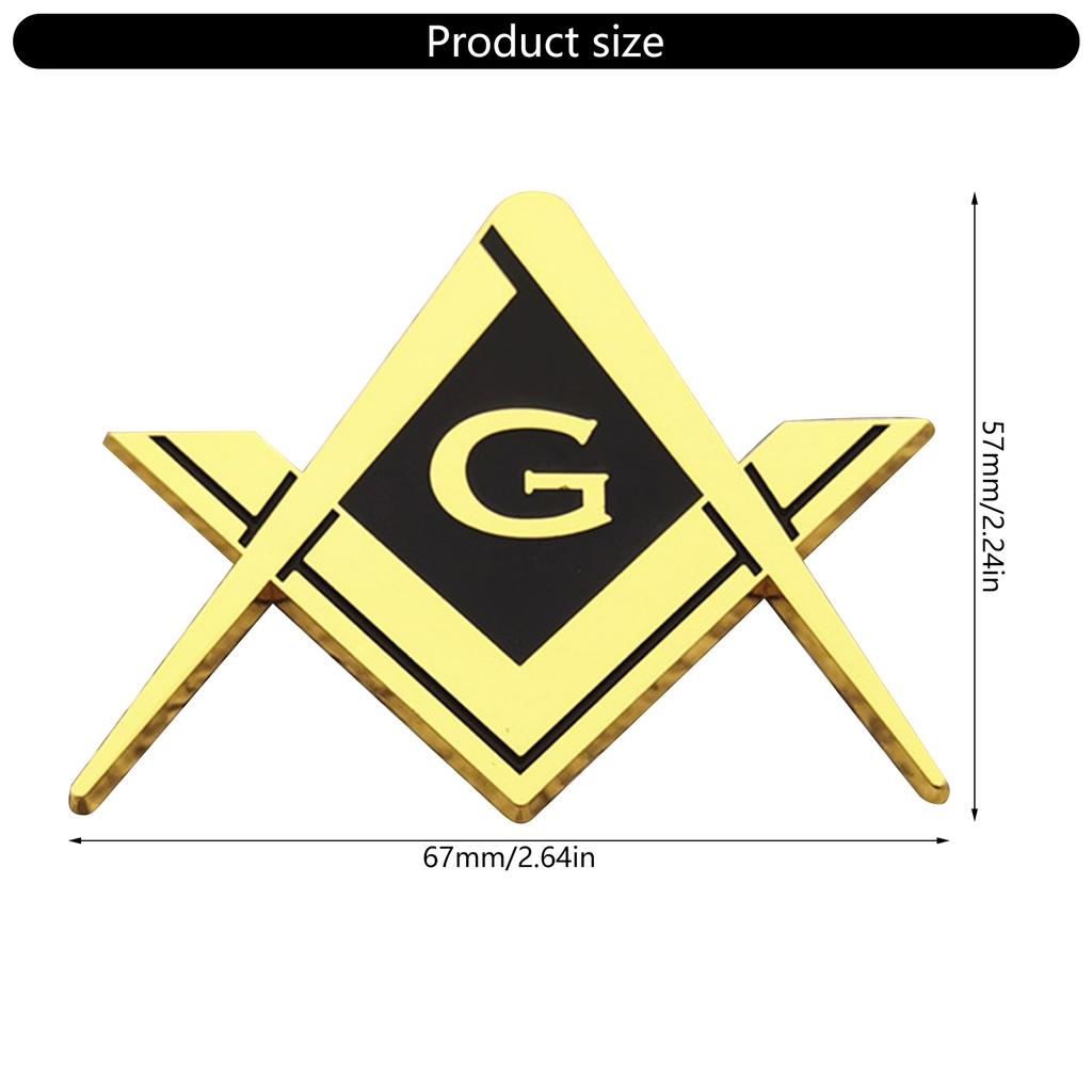 Freemason Masonic Car Emblems Decal Sticker Strong Adhesive for Automotive Truck Motorcycle Car Bikes Easy Installation