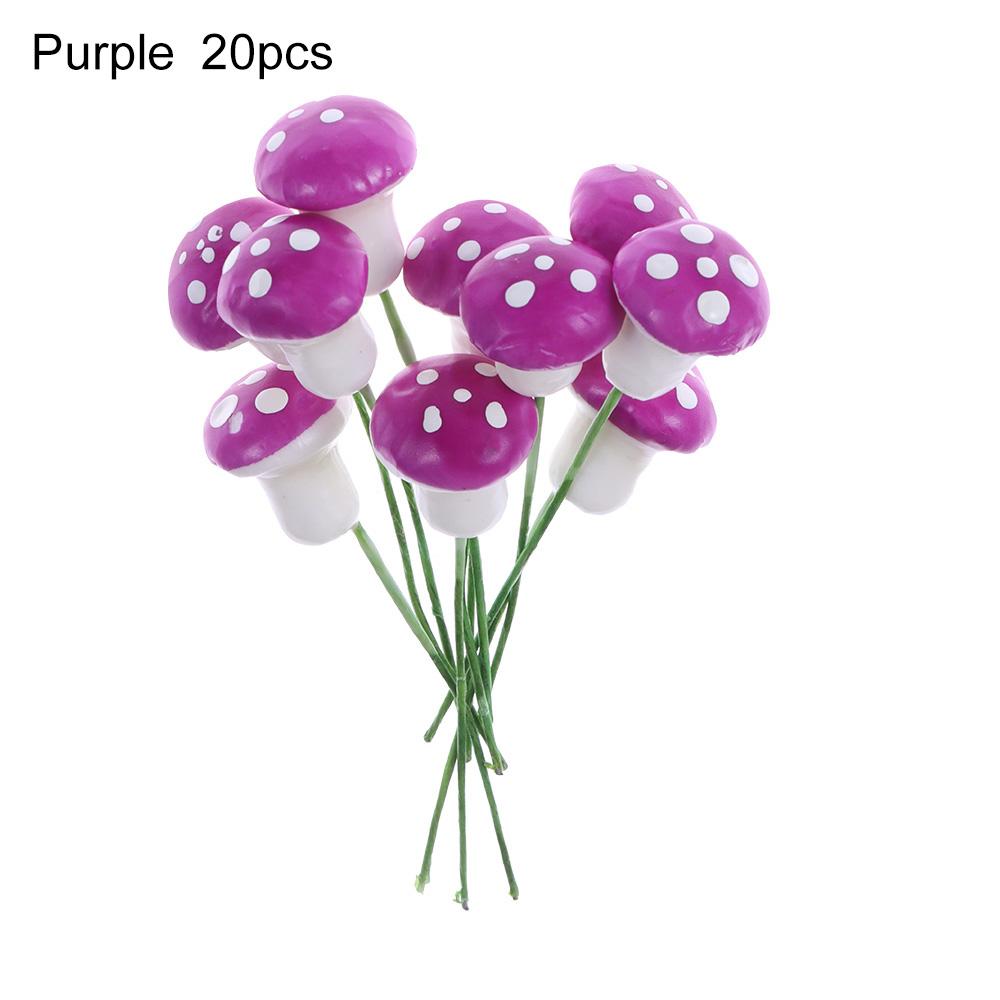 Craft Moss Decoration Stakes Artificial Foam Miniature Figurine Mini Mushroom Potted Plants Decor