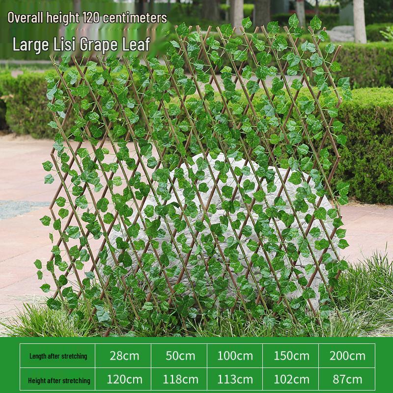 Retractable Wooden Picket Fence for Outdoor Greenery and Balcony Decoration