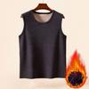 Men Thermal Tank Top Warm Fleece Lined Undershirt Sleeveless Crew Neck Base Layer Shirt Thickened Vest for Autumn And Winter