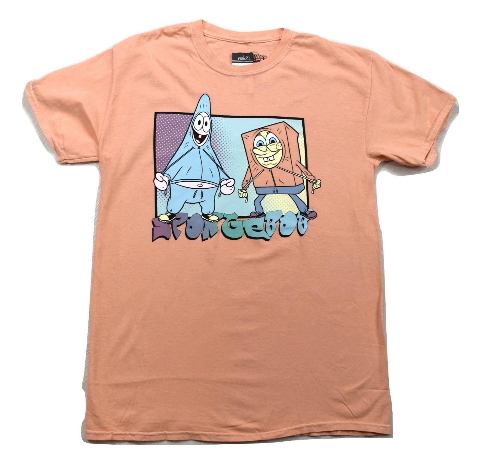 Spongebob Squarepants Mens Spongebob & Patrick Peach Halloween Shirt New M-2XL S