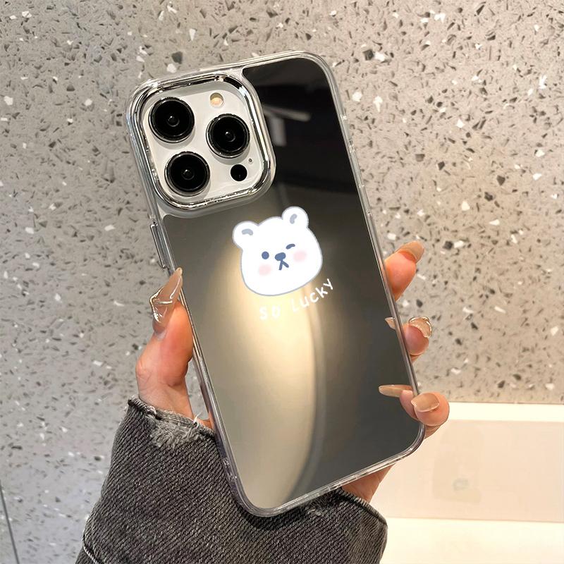 Stylish And Versatile Makeup Mirrors Phone Case For IPhone 16 17E 17 16Pro 15 14 11 12 13 Pro Max Silicone Shockproof Cover