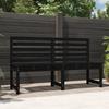 VidaXL Garden Bench Black 157.5 Cm Solid Pine Wood 824043