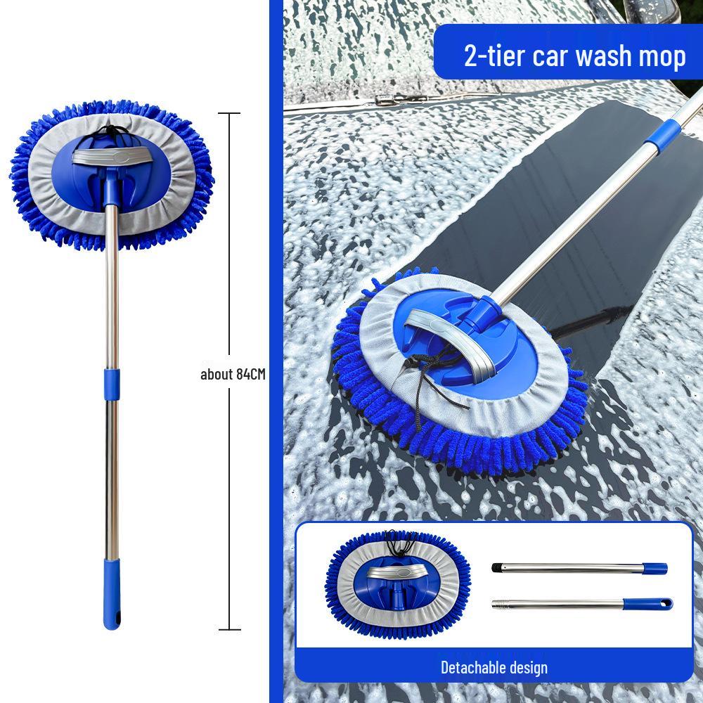 Stainless Steel Extendable Car Wash Mop & Brush