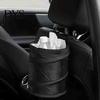 Car Waste Management Solution Collapsible Trash Can, Interior Foldable Container, Waterproof Oxford Travel Essentials for Organization Cloth Bin with